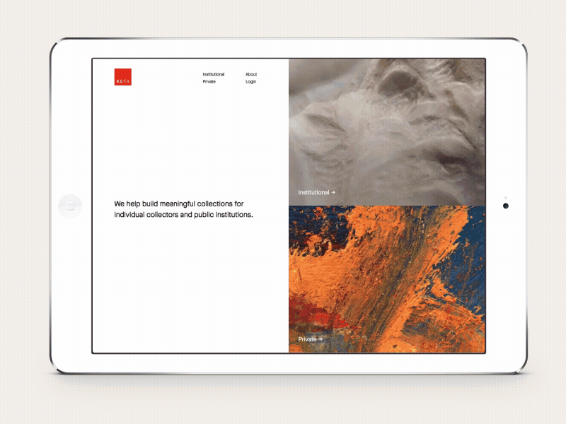 Kate Chertavian Fine Art art portfolio ui ux website