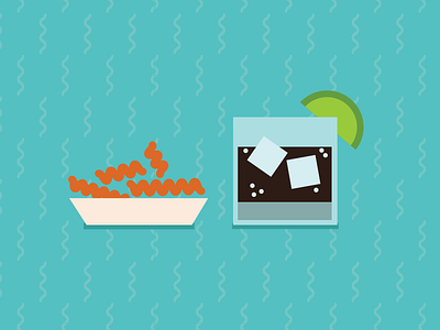 Birthday Banner coke curly drinks fries lime party snack whiskey