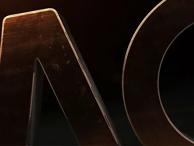 Magno Still 1 3d chrome dark iron letter logo metal mistery shiny title typo