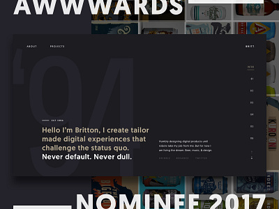 Awwwards Nominee awwwards portfolio ui website