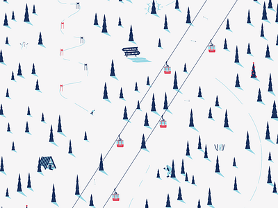 Ski Free illustration paper pattern scene ski winter wrapping