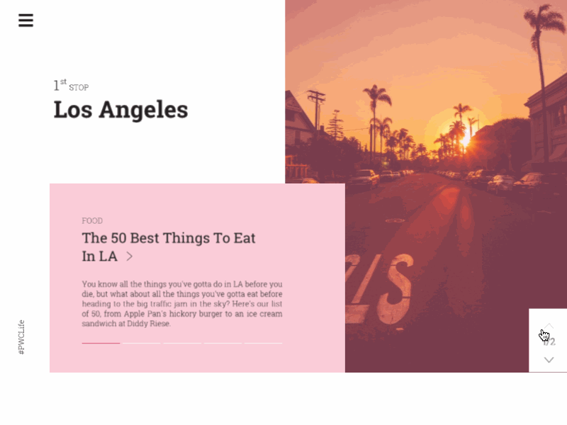 Practice - Web Animation animation magazine slider tourism transition web