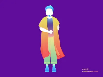 A portly middle-aged man.