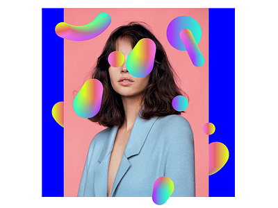 collage bold collage colors fashion geometric graphic illustration minimal photo pink portrait women