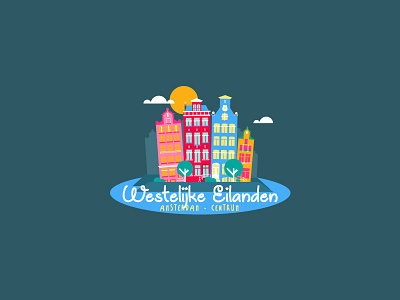 Snapchat geofilter | Amsterdam / Centrum / Westelijke Eilanden amsterdam architecture building centrum colorful geofilter illustration snapchat sticker the netherlands westelijke eilanden