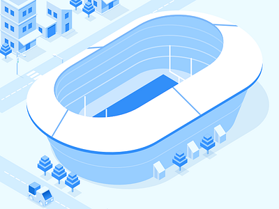 Pricing - Stadium Isometric Icon building clean icons isometric pricing simple stadium vector