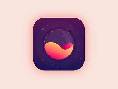 App icon - Daily UI #005 app dailyui design galaxy icon illustration planet space ui uidesign vector web