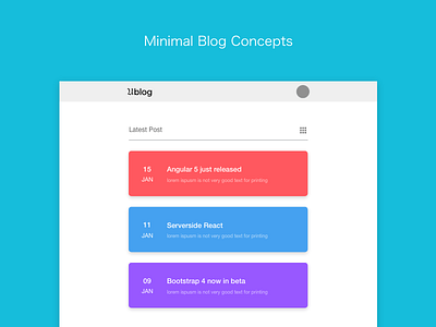 Minimal Blog Concept clean minimal ui web