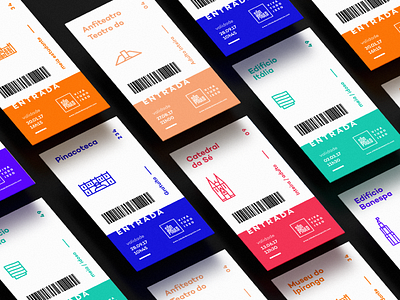 Tickets for São Paulo Landmarks brazil design flat graphic landmark modern museum retro saopaulo tickets