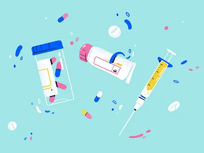 Medicines 💊 design illustration medicines photoshop styleframe video
