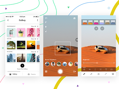 Camera App camera app editing gallery ios photo ui