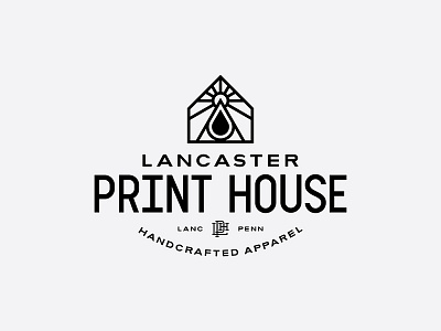 Lancaster Print House custom type lettering logo design monoweight illustration typography