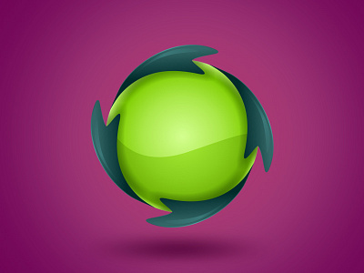 GREEN SPHERE vector logo element 3d dinamic drope effect element gradient green light logo sphere vector