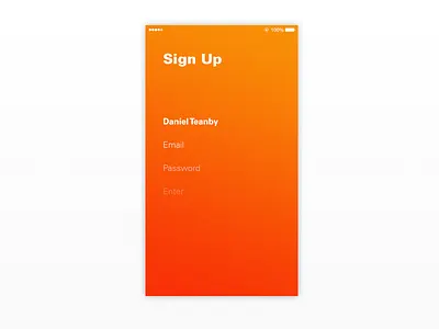 #DailyUI 001 - Sign Up dailyui
