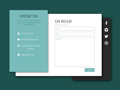 Contact Us form dailyui design graphic design ui design