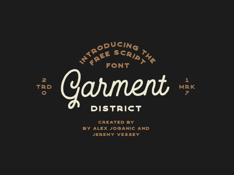 Garment District - Free Monoline Script design font free free font lettering monoline script typography