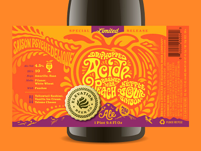 Peach Acide Label