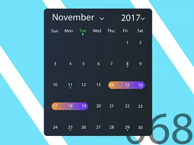 Day68-Date Picker UI 068 adobe date picker ui ui ux