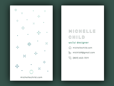 Business Card business card minimal personal portfolio ui ux web design