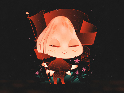 Mushi 3 character cintiq creepy cute fairy flowers magic mushrooms nature texture vector warrior