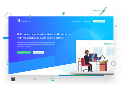 Fullstack Race landing page