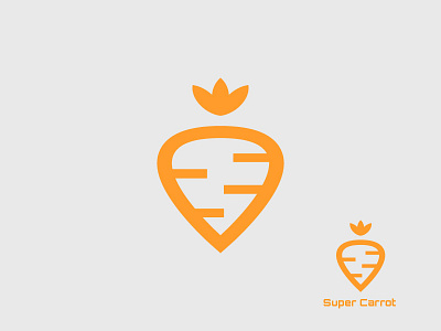 Super Carrot Logo Concept carrot concept logo super