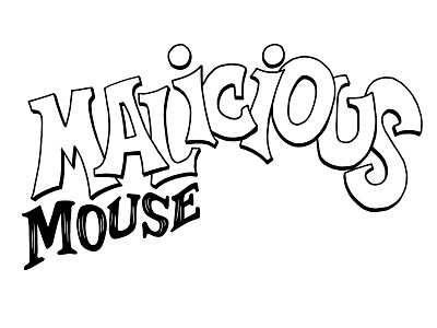 Malicious Mouse 70s type hand type mouse type typography vector