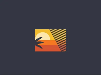 Paradise blinds palm tree sunset vibez