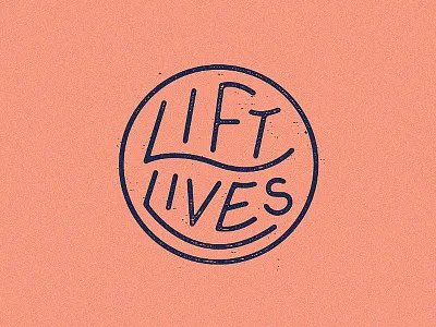 Lift Lives badge stamp type