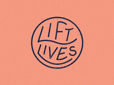 Lift Lives badge stamp type