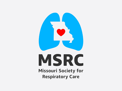 MSRC Logo Concept branding care heart logo lungs medical missouri society