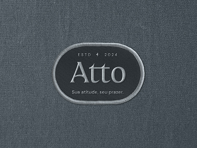 Atto Identity branding canvas design download enamel identity logo metal mockup mockups patch pin psd template typography