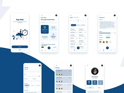Monochrome Task Management App animation app clean minimal mobile app ui ux