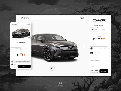 Toyota - C-HR car color creative design graphic design mobile ui ux web design