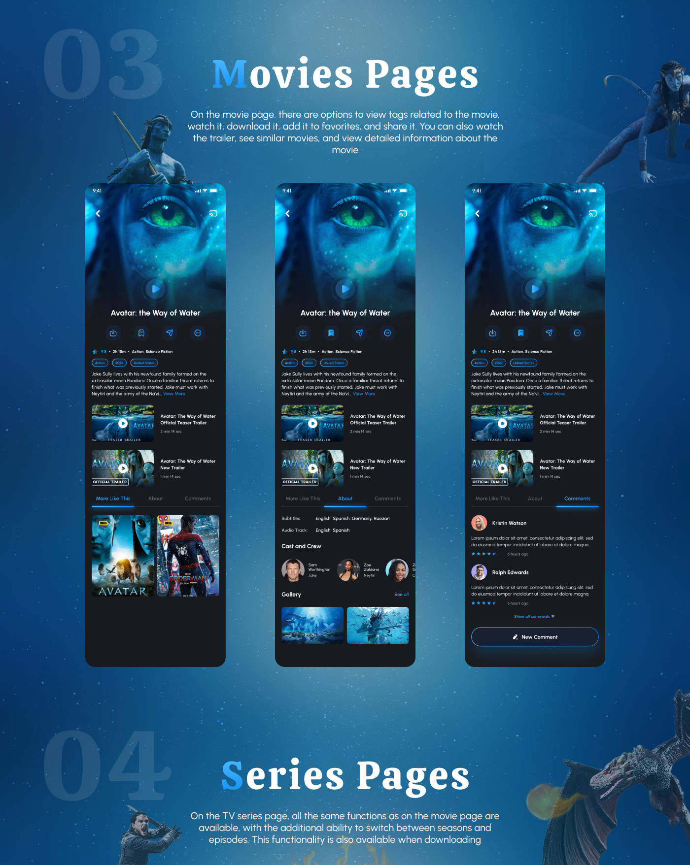 Movie Streaming App, UI Kit by Dima Kurylenko on Dribbble