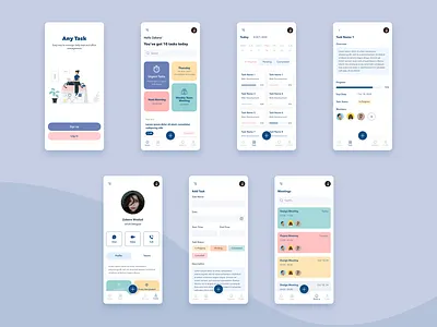 Task Management App app clean minimal mobile app task management ui ux