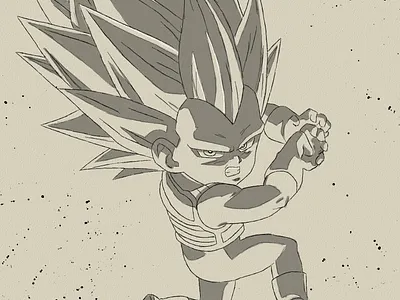 Vegeta SSJ3 Drawing Sketch by Oz Galeano anime art arte boceto daima design dibujo dragon ball drawing fanart illustration ozgaleano sketch vegeta