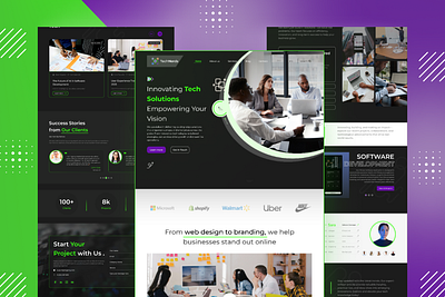 IT Agency Website Landing Page Design agency website figma design it website landing page product design ui