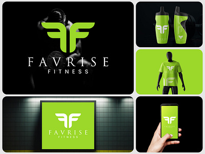 Favrise Fitness 'FF' Letter GYM Center Branding Design abstract brand identity branding creative design ff fitness graphic design gym logo logo designs logos manwomen minimalist modern logo vector