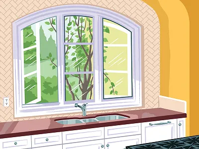 Window Illustration Series home illustration interior vector window