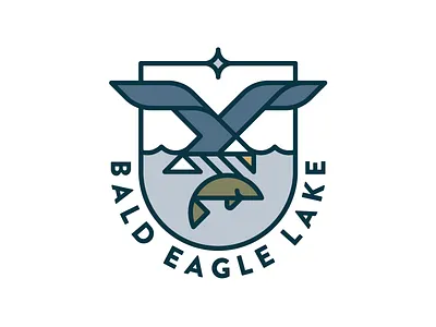 BEL V01 badge bird branding crest design eagle identity lake logo minnesota modern shield