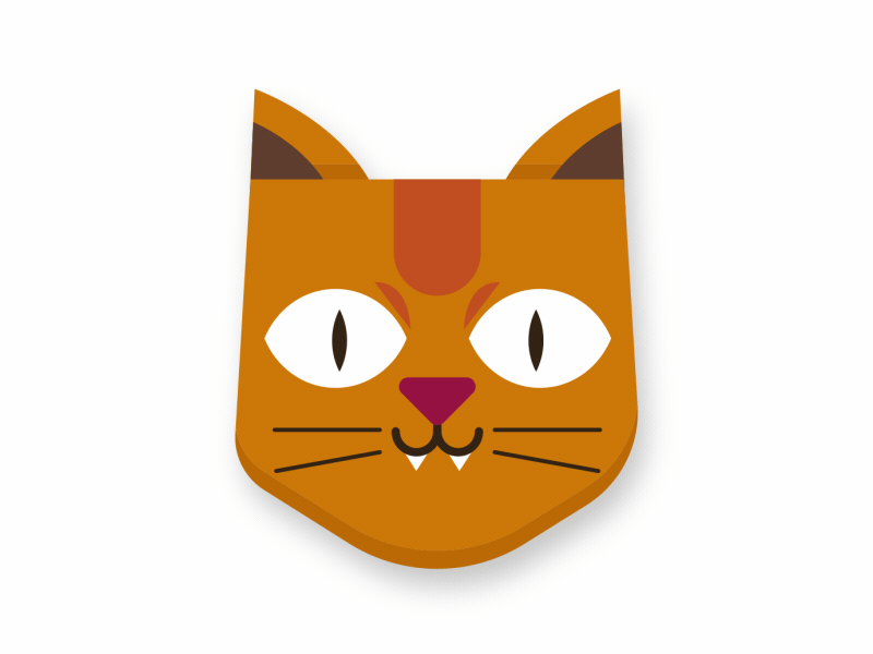 Cat aftereffects animation cat design flat flatillustration happy illustrator mask motiongraphics