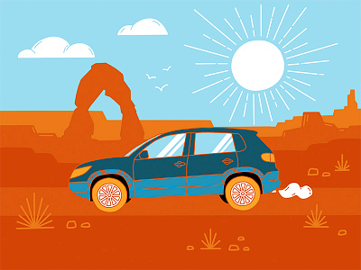 Arches National Park, Utah arches desert illustration road trip utah