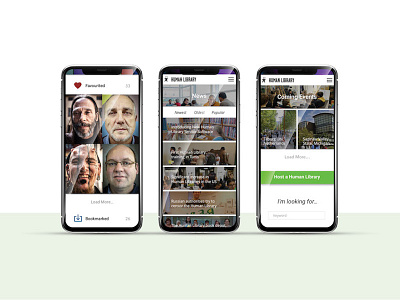Human Library Interactive design interactive mobile web design website