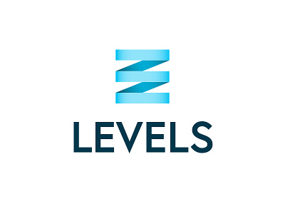 LEVELS Logo athletic logo blue grid grid logo logo logo concept