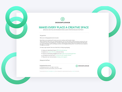 DesignplusHub Welcome Email Design cavite coworking creative design designer email philippines space ui ux