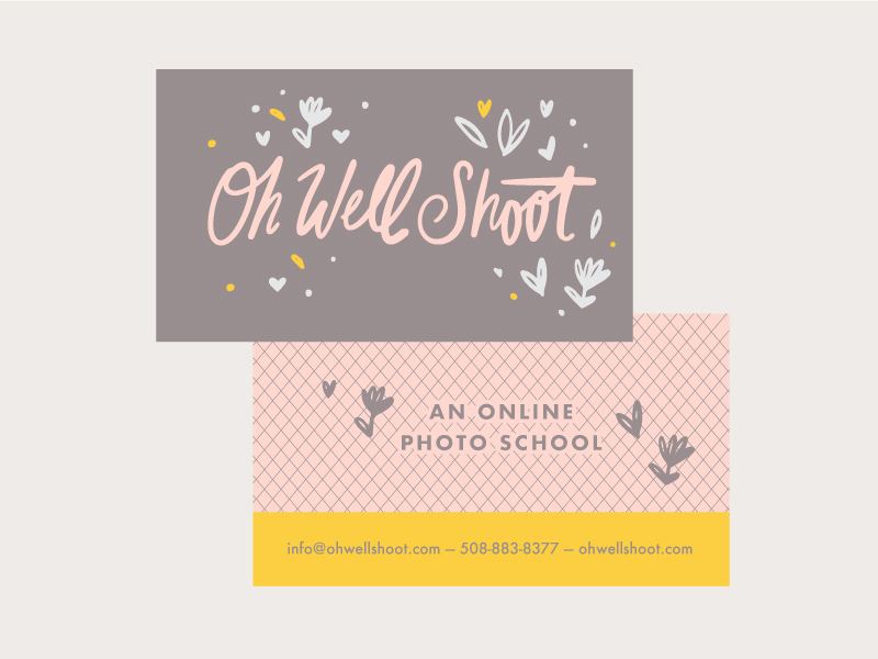 unused cards branding business cards illustration lettering photography
