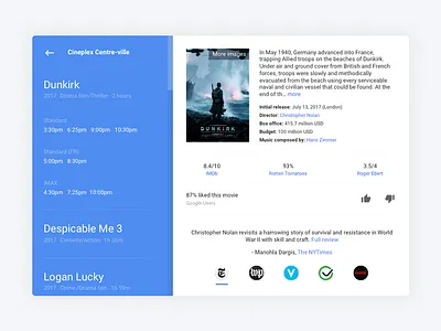 Reviews 039 daily ui material design movies rating reviews reviewstestimonials ui ux web design