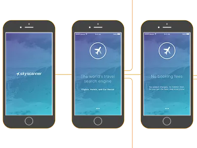 Application Flow application flow gradients icons ios magic mirror mock up onboarding skyscanner redesign ui ux
