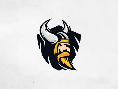 Viking Reborns barbarian beard helmet logo pirate savage shield skull sport team viking warrior